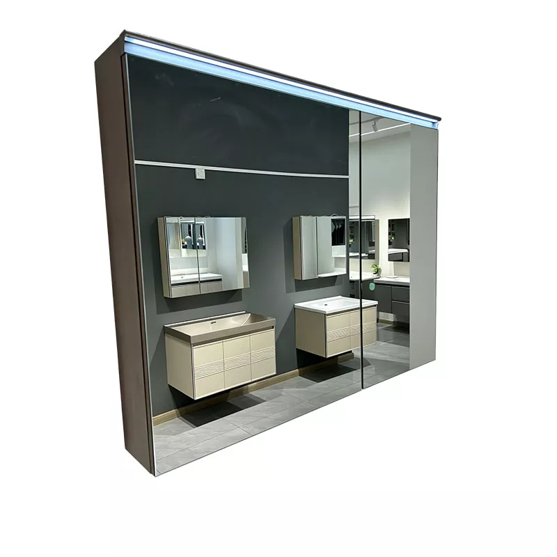 Mueble con espejo para baño de dos puertas