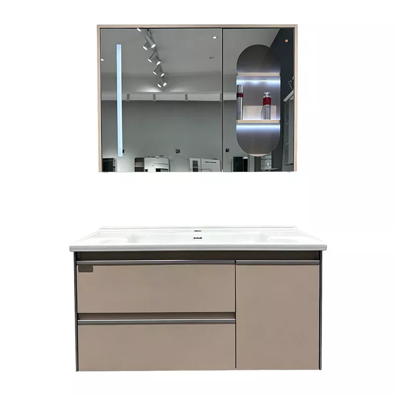 Tocador de baño moderno de madera maciza multicapa