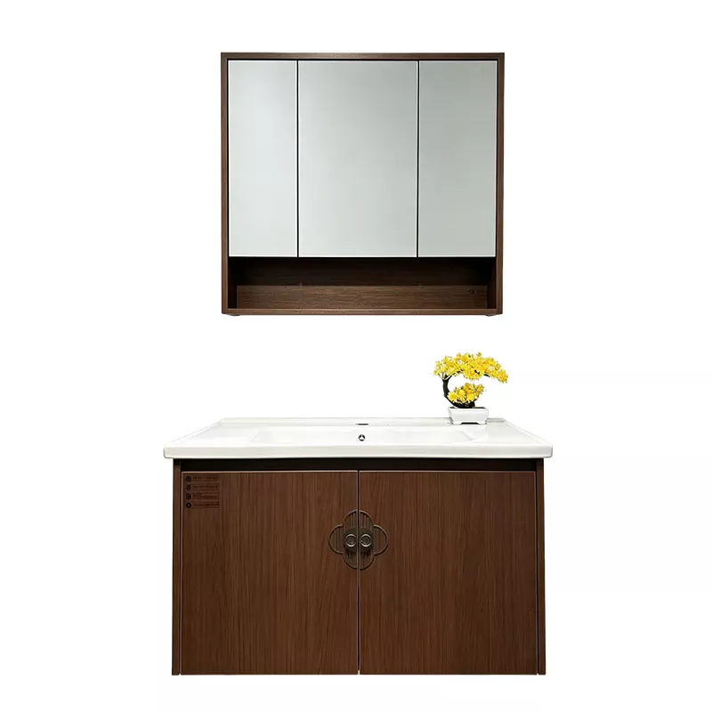 Tocador de baño de madera maciza multicapa para alquileres vacacionales