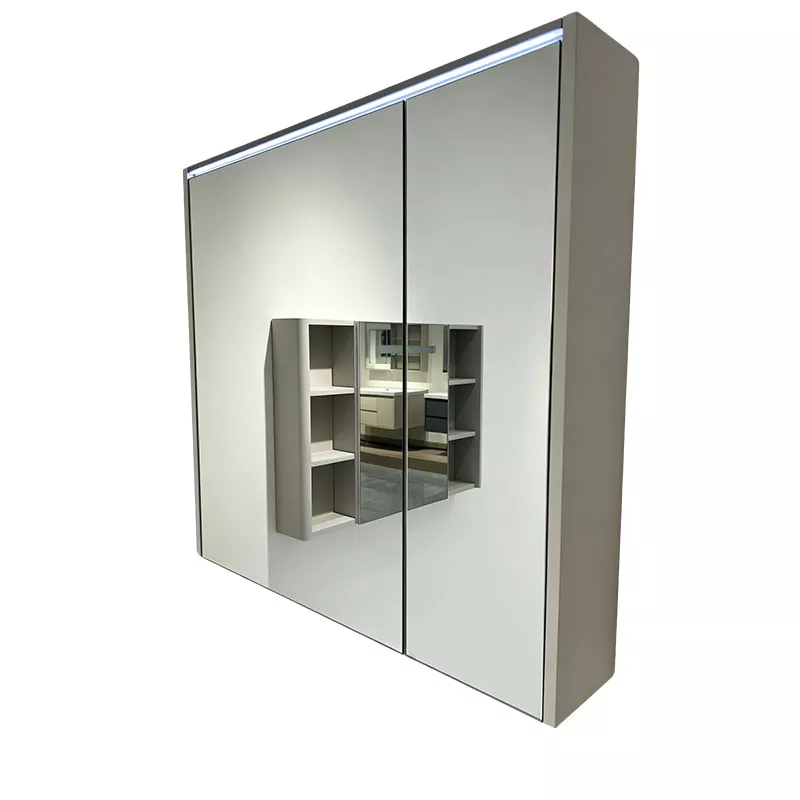 Gabinete con espejo empotrado para baño