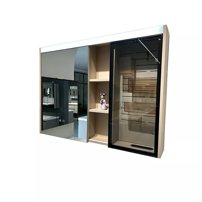 Mueble de baño con espejo y almacenamiento