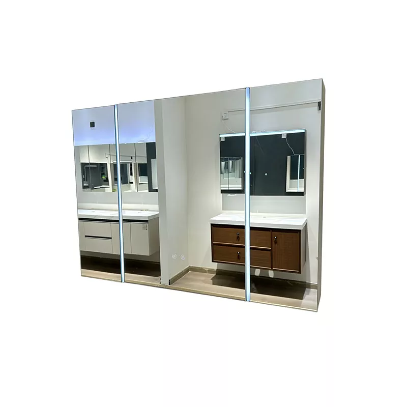 Mueble con espejo para baño de tres puertas
