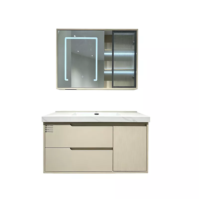 Tocador de baño de PVC veteado de madera